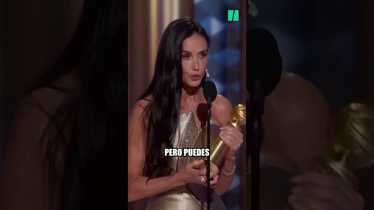 Demi Moore emociona con su discurso tras ganar el Globo de Oro por 'La sustancia' ✨