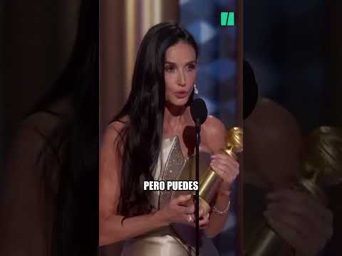 El conmovedor discurso de Demi Moore tras ganar el Globo de Oro por 'La sustancia'