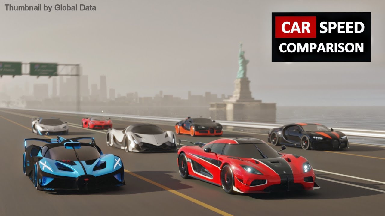 Fastest Cars Speed Comparison 3D 🚗