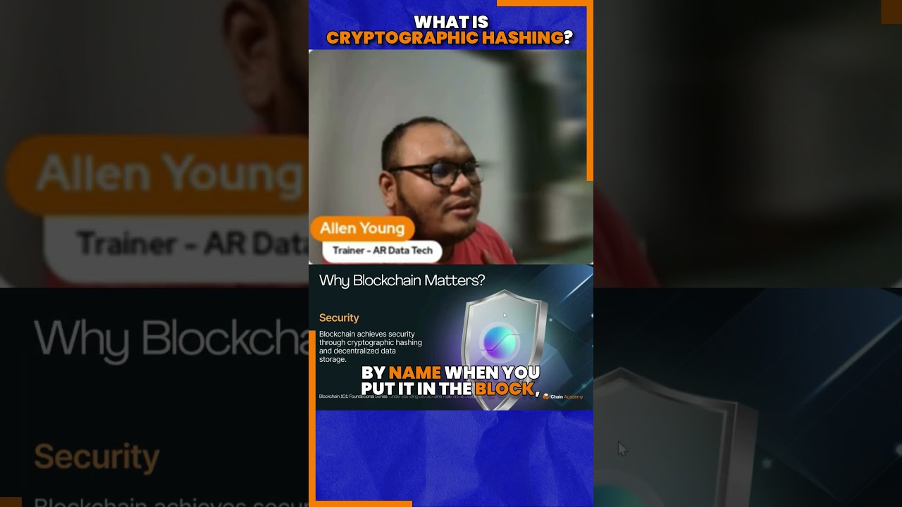 Cryptographic Hashing Explained 🔐 | Quick Blockchain Overview
