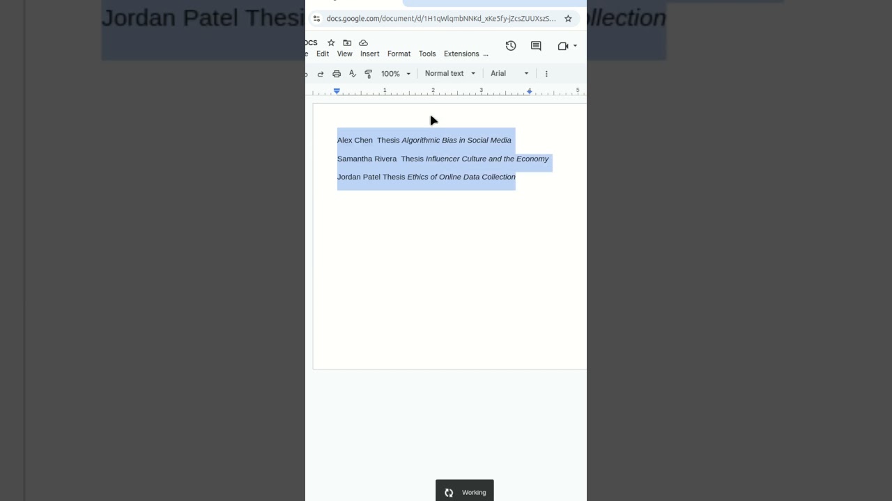 Convert Text to Table in Google Docs 📄