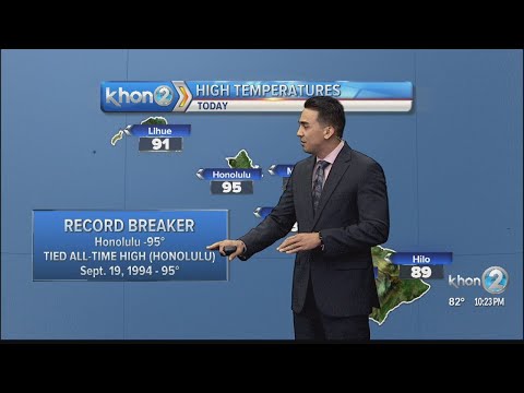 Record breaking temperature in Honolulu today, tomorrow another hot one