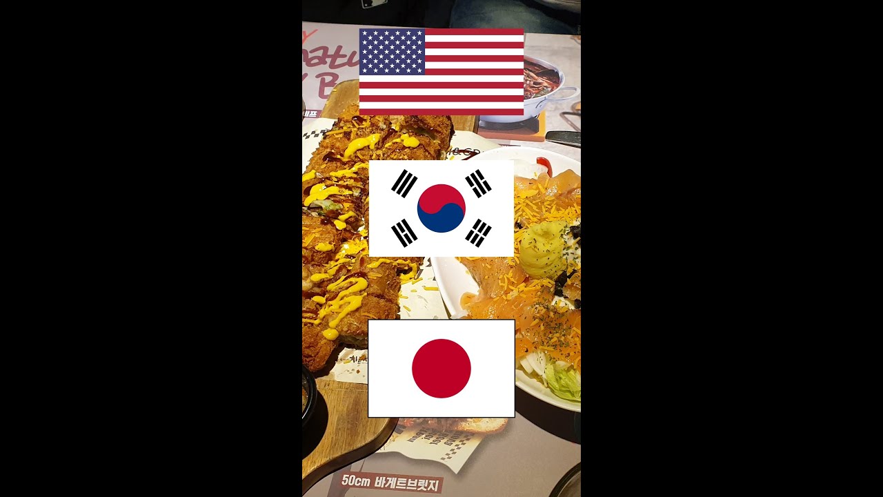 Food Portion Sizes: Korea, Japan & USA 🇺🇸