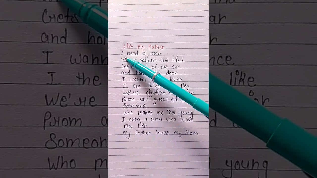 Like My Father ❤️ – Jax Lyrics | Heartfelt Song Tribute