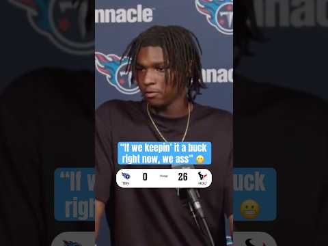 Cam Ward after Titans fall to 0-4 👀 (via @Titans)