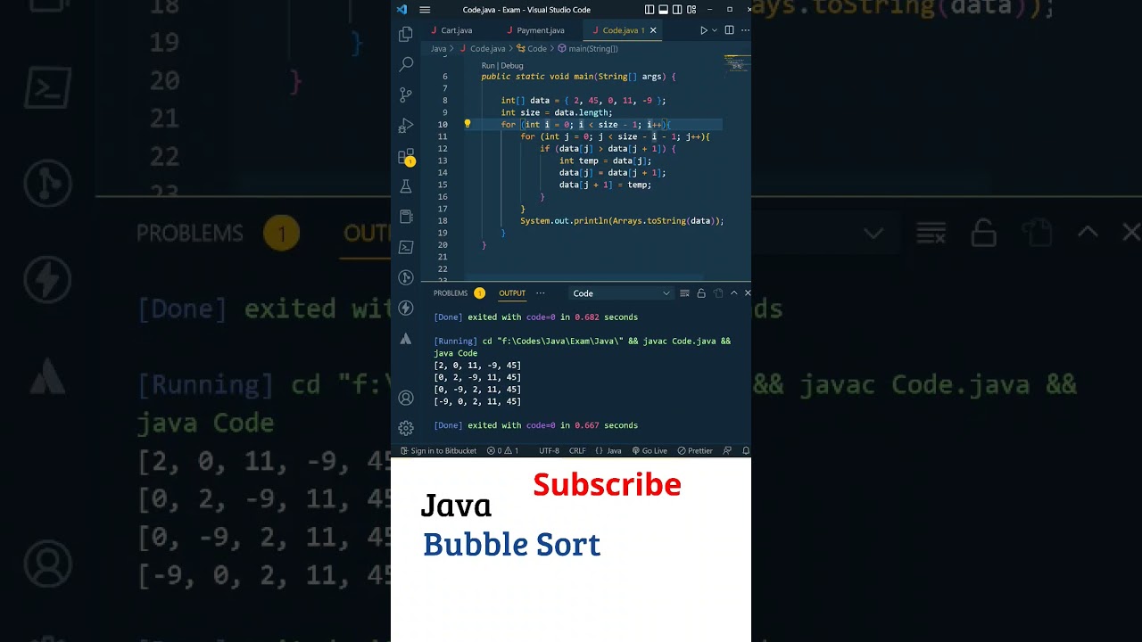 Java Interview Telugu: Bubble Sort in Java, Java Interview Questions, Telugu Java Tutorial, Java
