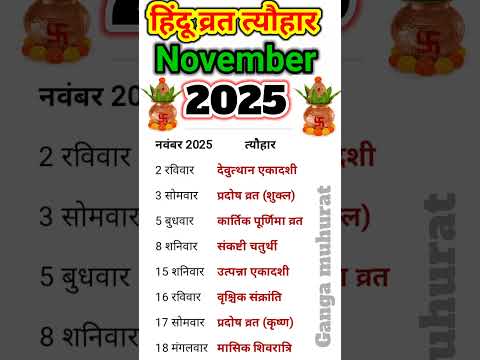 November festival list | рд╡реНрд░рдд рддреНрдпреМрд╣рд╛рд░ рд▓рд┐рд╕реНрдЯ рдирд╡рдВрдмрд░ 2025