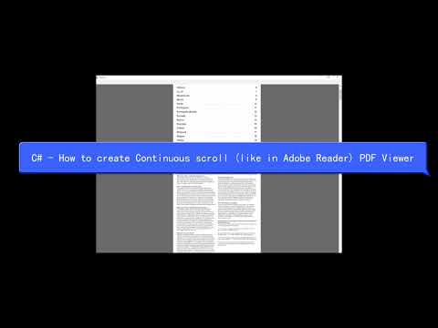 C# Guide: Create Continuous Scroll PDF Viewer 📄