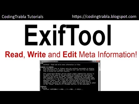 How to install ExifTool 11.10 metadata editing tool on Windows 7 byAO