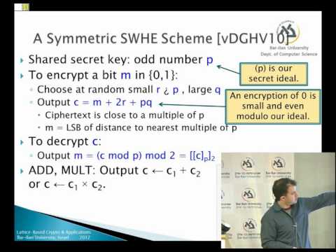 Winter School on Cryptography: Fully Homomorphic Encryption - Craig Gentry
