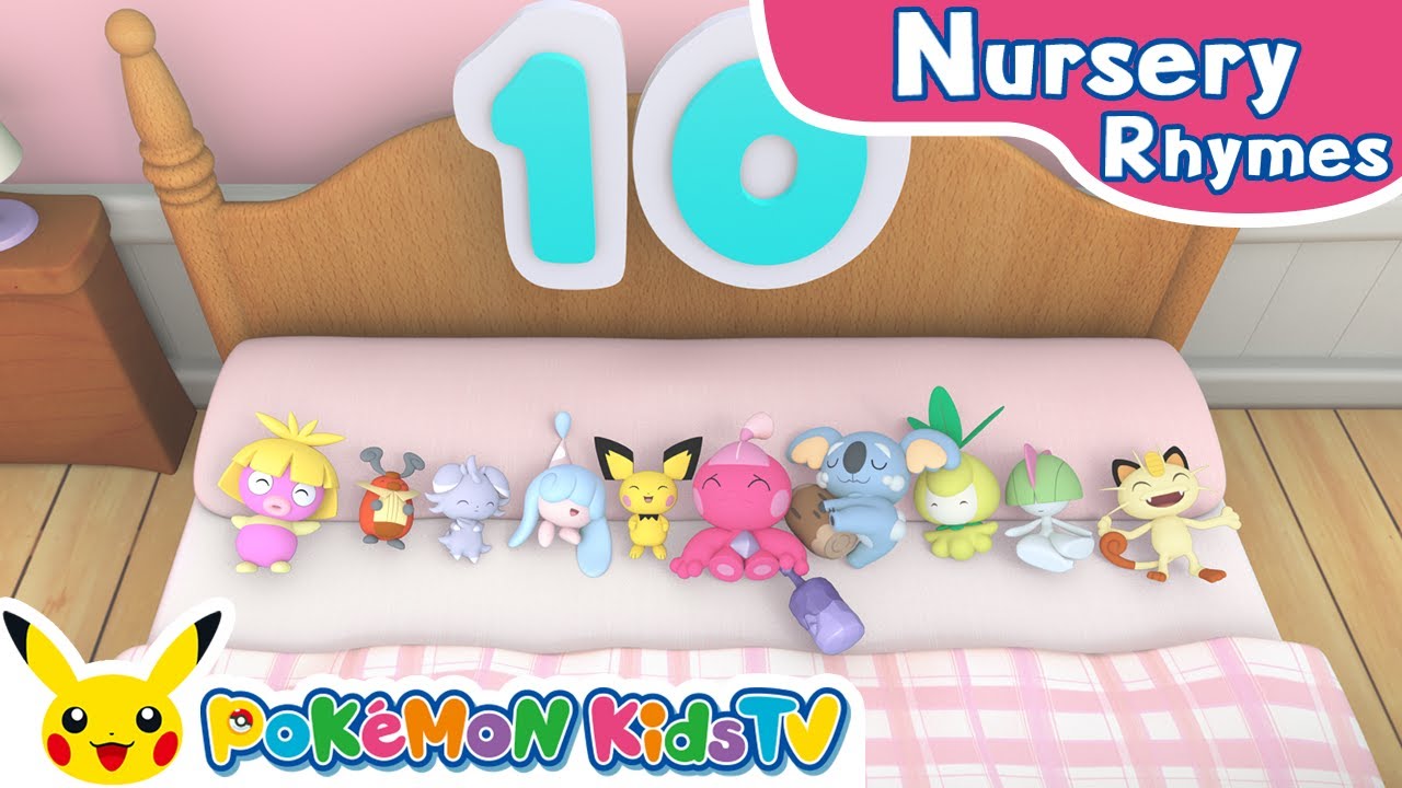 Ten Pokémon in Bed 💤 | Kids Nursery Rhyme