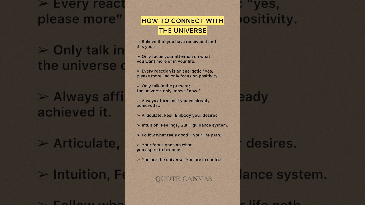 Connecting with the Universe: Tips and Insights