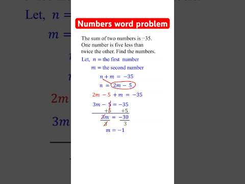 How to Solve Algebra Word Problem with System of Equations #algebra #math