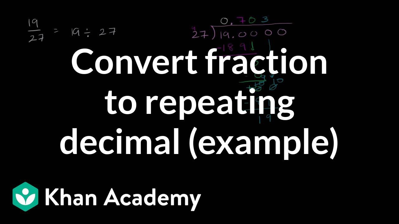 Learn How to Convert Fractions to Repeating Decimals with Easy Examples ✨