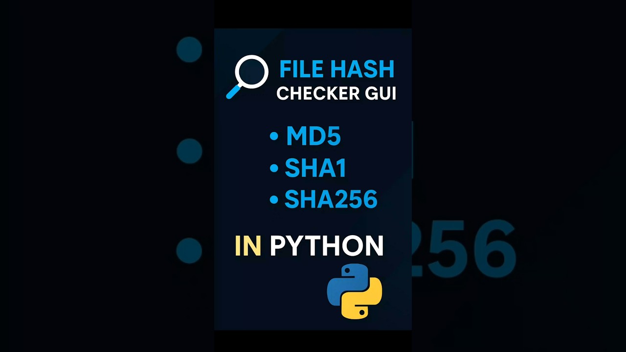 File Hash Checker in Python π₯οΈ (MD5, SHA1, SHA256)