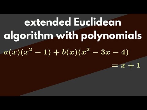 Abstract Algebra | Writing a polynomial gcd as a combination -- example.