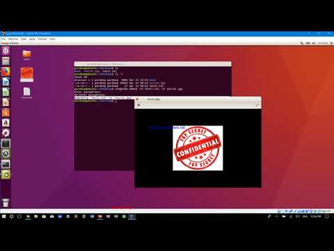 Steganography in linux using terminal