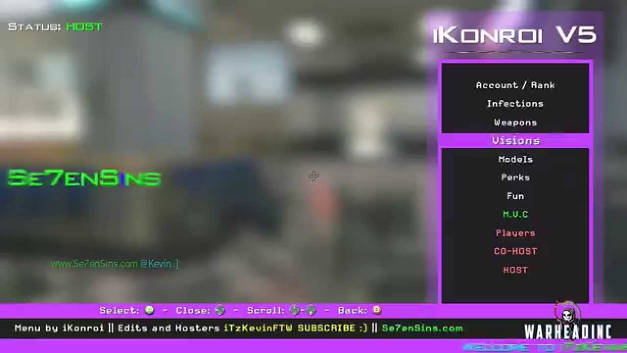 IKonroI V5 Se7ensins TU8 Mod Menu MW2 🎮