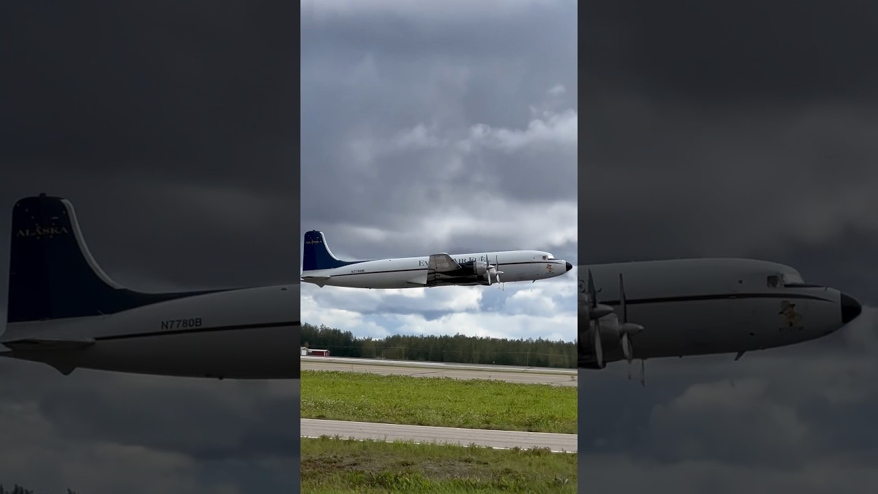 1958 Watch the Historic 1958 Douglas DC-6 Depart Fairbanks International! ✈️