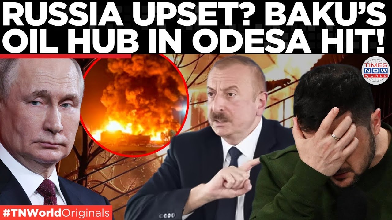 Russian Drone Attack on Azerbaijani SOCAR Oil Depot 🚁