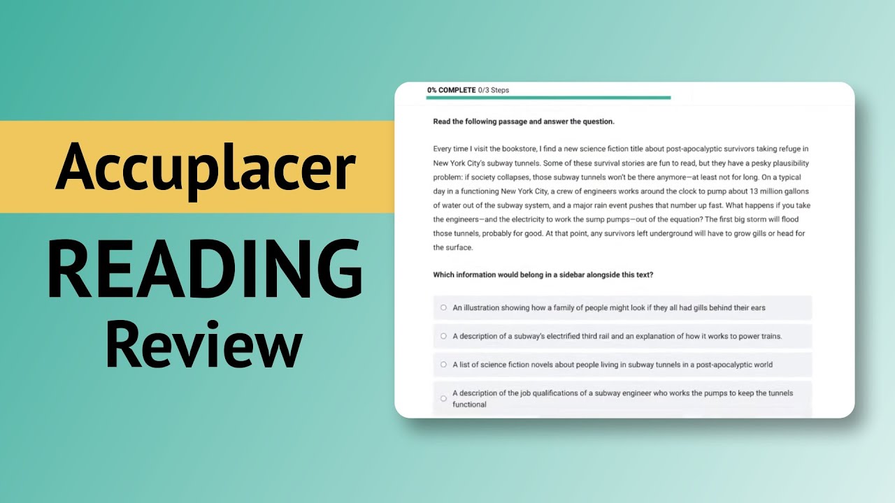 Accuplacer Reading Test Prep ๐: Key Study Tips