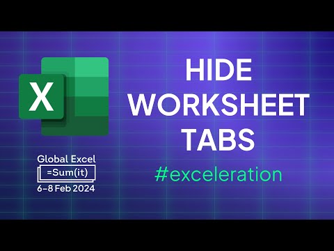 How to hide worksheet tabs in Excel