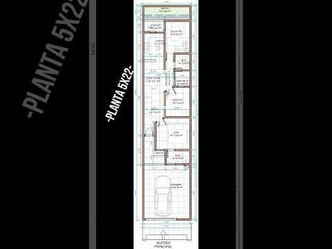 PLANTA DE CASA 5x22 | HOUSE PLAN | PLANO DE CASA
