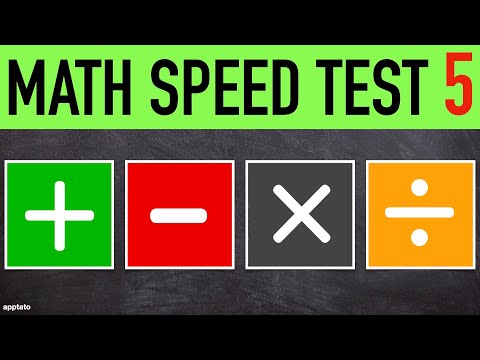 Math Speed Test #5 (25 Math Problems) - Addition Subtraction Multiplication Division Mental Maths