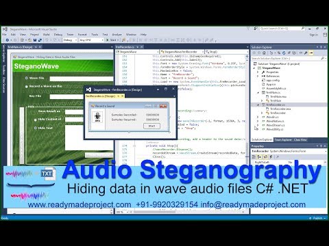 eSteganoWave - Audio Steganography for hiding data in wave audio file - readymadeproject.com