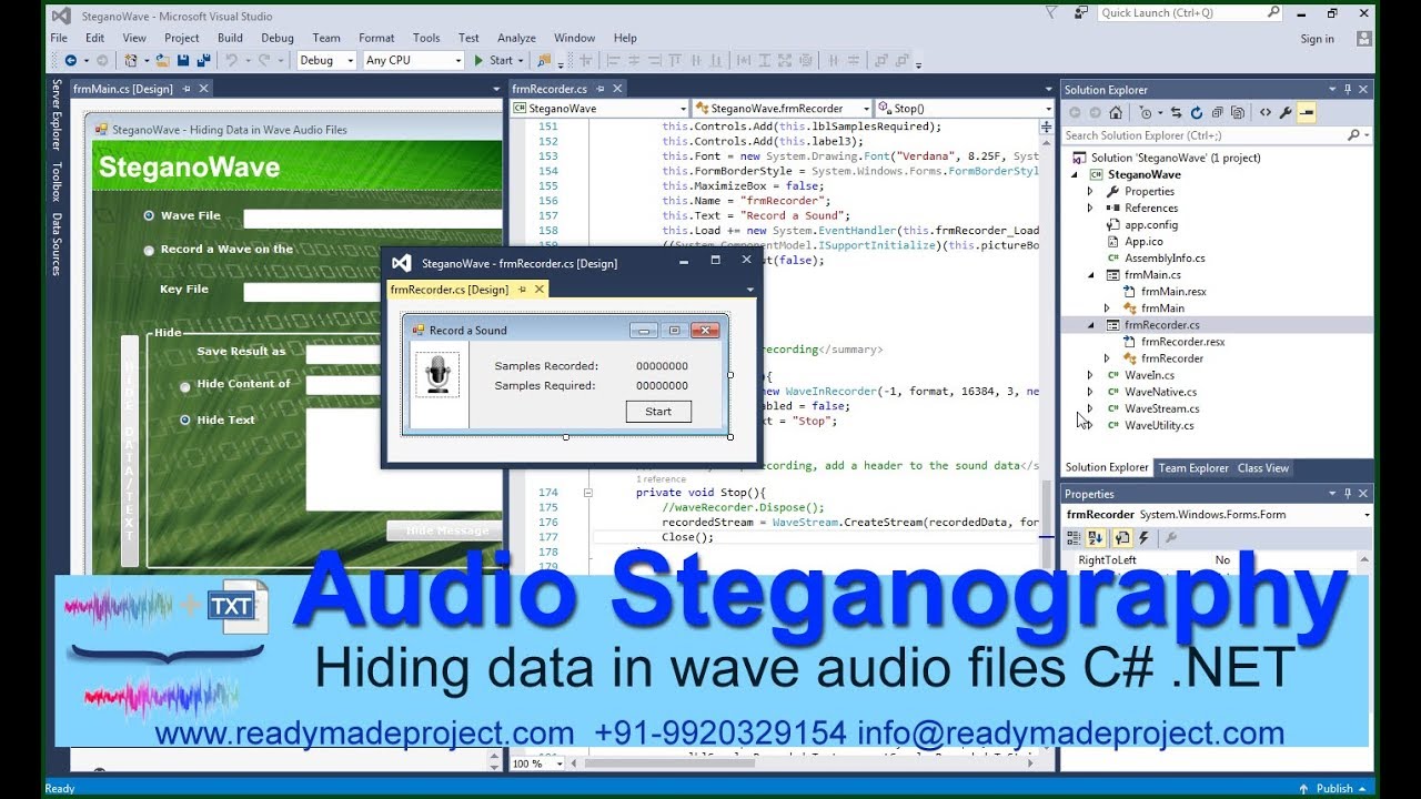 eSteganoWave: Secure Audio Steganography in WAV Files with C# π΅