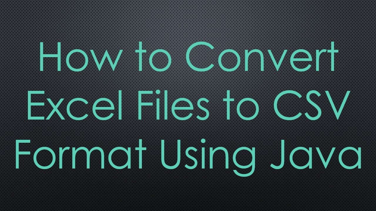 Convert Excel to CSV in Java with Apache POI & OpenCSV