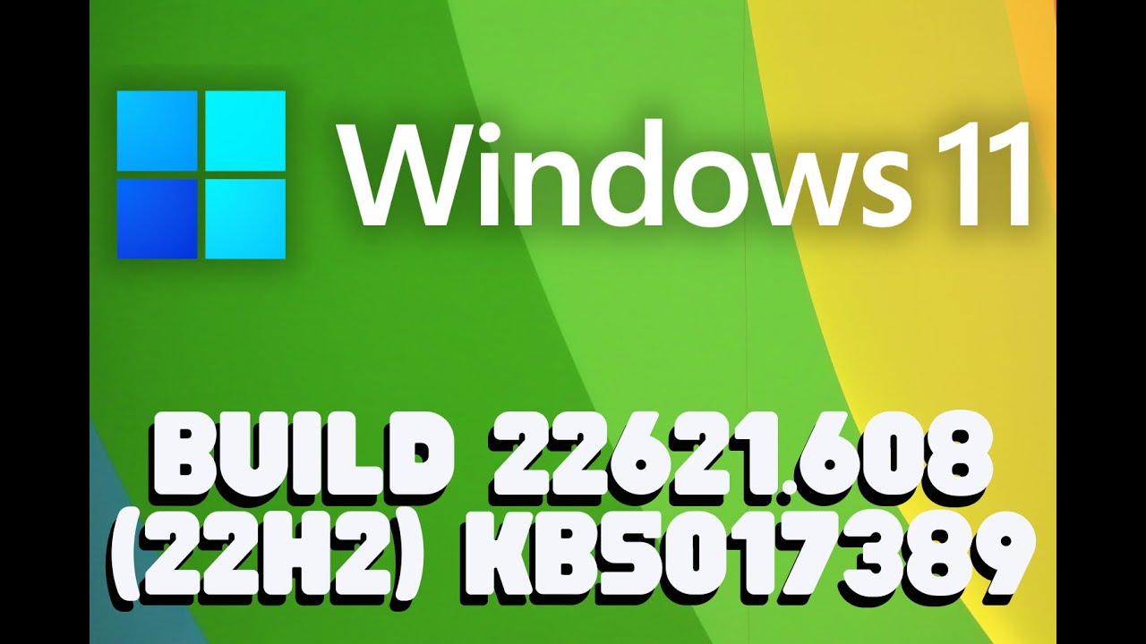 Windows 11 22H2 Build 22621.608 Preview Update