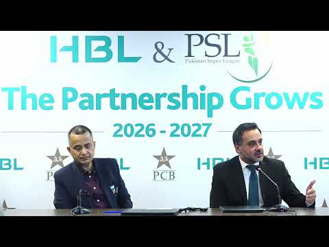 CEO PSL Salman Naseer & HBL CMO Ali Habib Press Conference at National Bank Stadium, Karachi