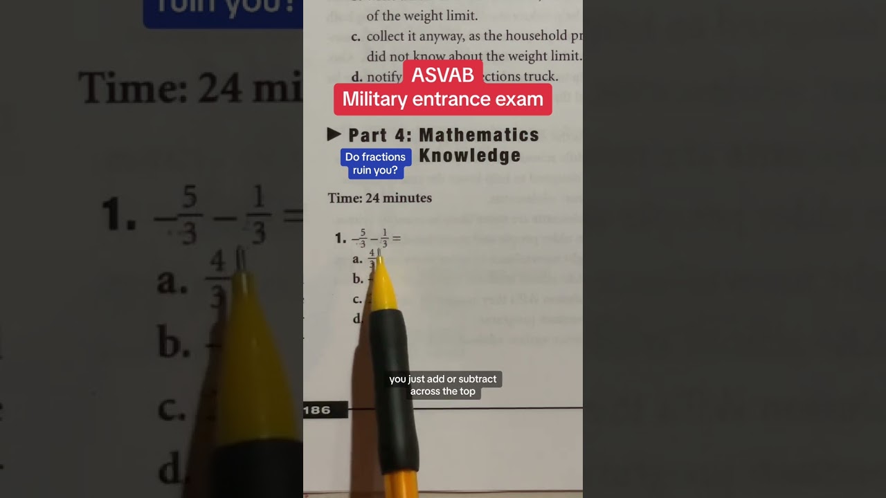 ASVAB AFQT Math Practice Answers 🧮
