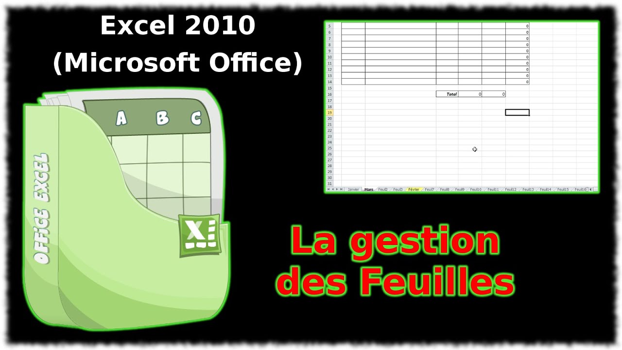 Gestion des feuilles Excel 2010 📄