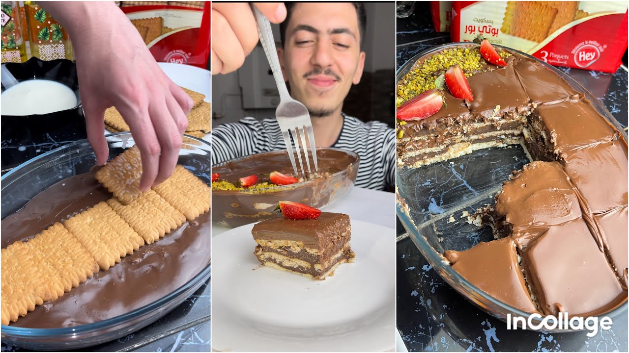 حلاوة الطبقات بالشوكولاتة في 10 دقائق