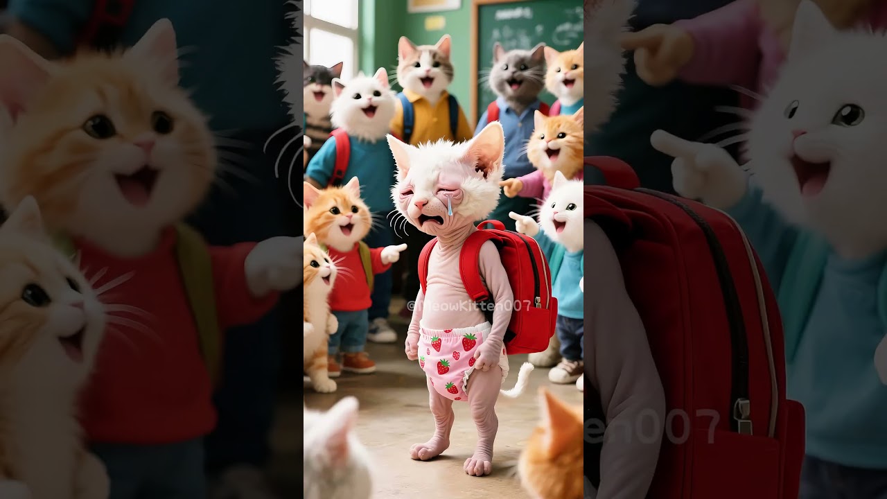 🧴Kitten’s Hair Cream Disaster Turns Into a Hairy Style Icon!🔥😎