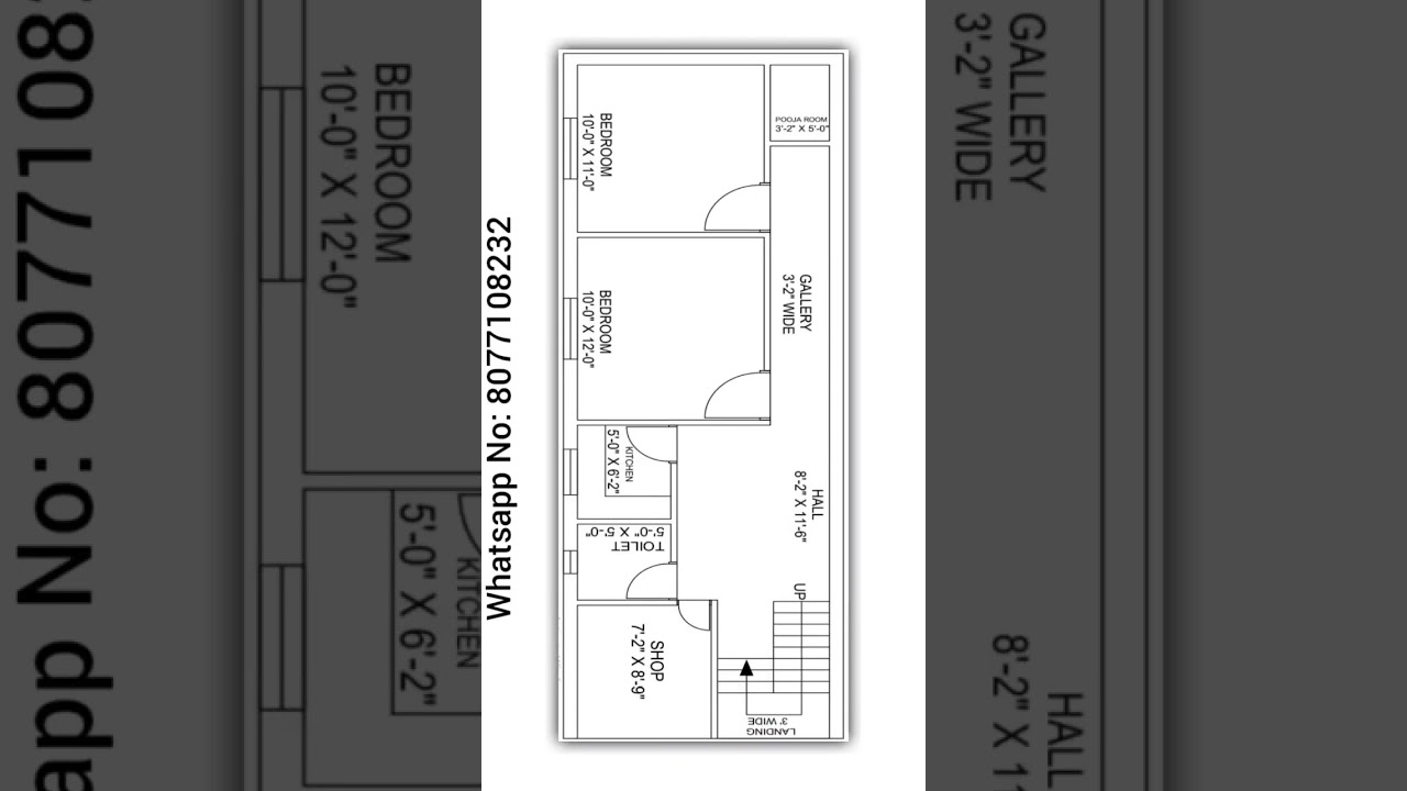 15×45 Modern House Plan | 675 sqft (Hindi/Urdu) 🏡