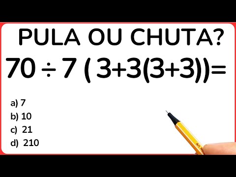 🔥2 QUESTÕES DE MATEMÁTICA BÁSICA PARA DIZER ADEUS AO SEDENTARISMO CEREBRAL🧠