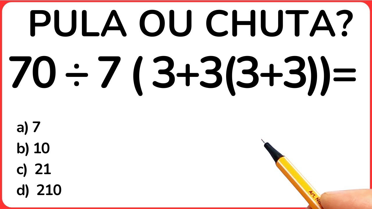 2 Questões de Matemática Básica para Estimular o Cérebro
