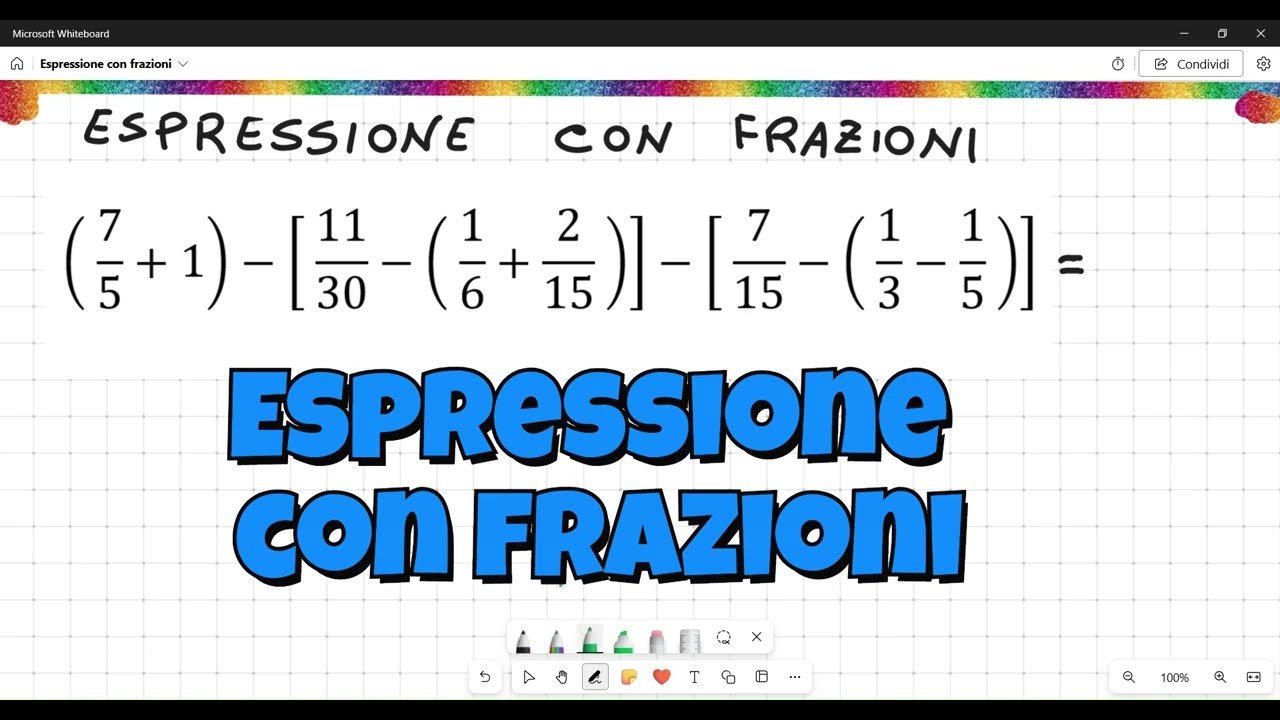 Espressioni con frazioni - Guida e Esempi