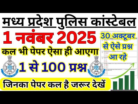 MP Police Constable 1 November Exam Analysis | MP POLICE 1 NOVEMBER 2025 SHIFT 1 PAPER