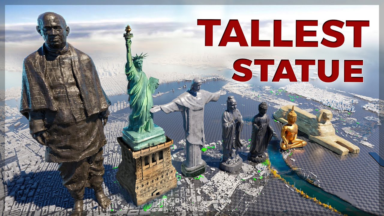 ◄ Tallest statue size comparison ► 3d animation