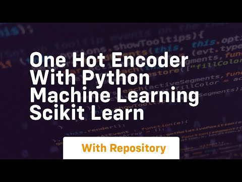 one hot encoder with python machine learning scikit learn