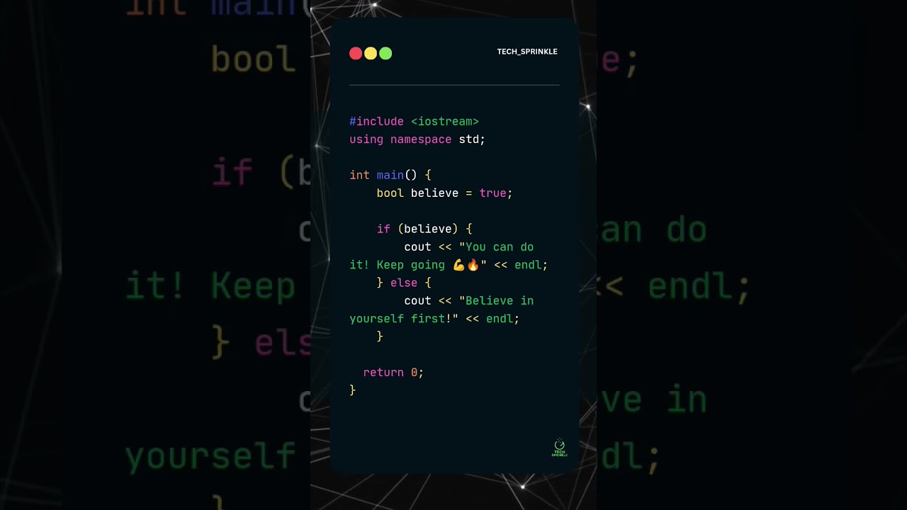 Believe in Yourself – C++ Motivation for Coders 💪💻 #Shorts