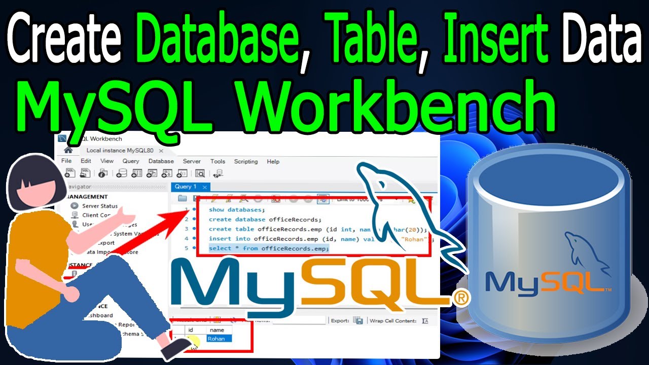 How to Create Database, Table, and Insert Data in MySQL Server and Workbench | Windows 10/11