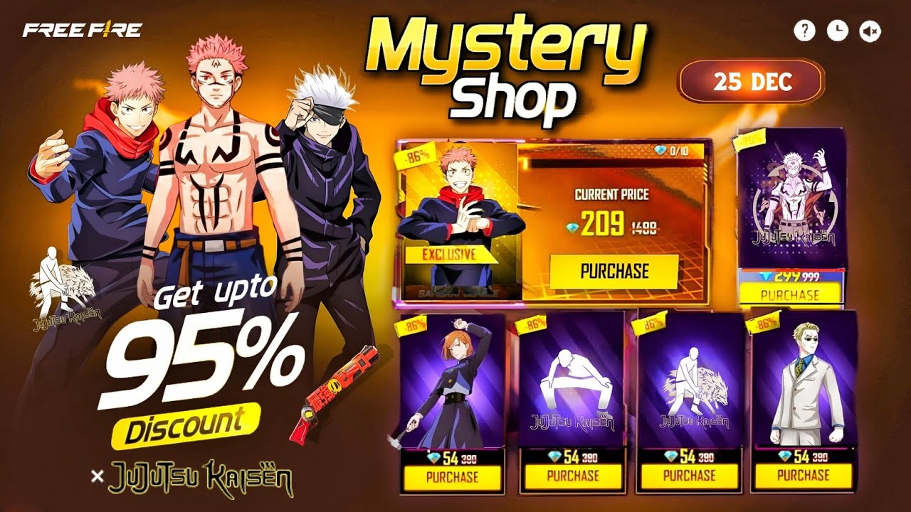 Jujutsu Kaisen & Free Fire Mystery Shop Event 💥