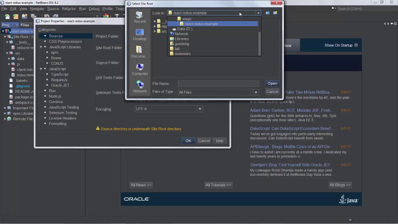 Importing GitHub Projects into NetBeans IDE for HTML5/JavaScript Development