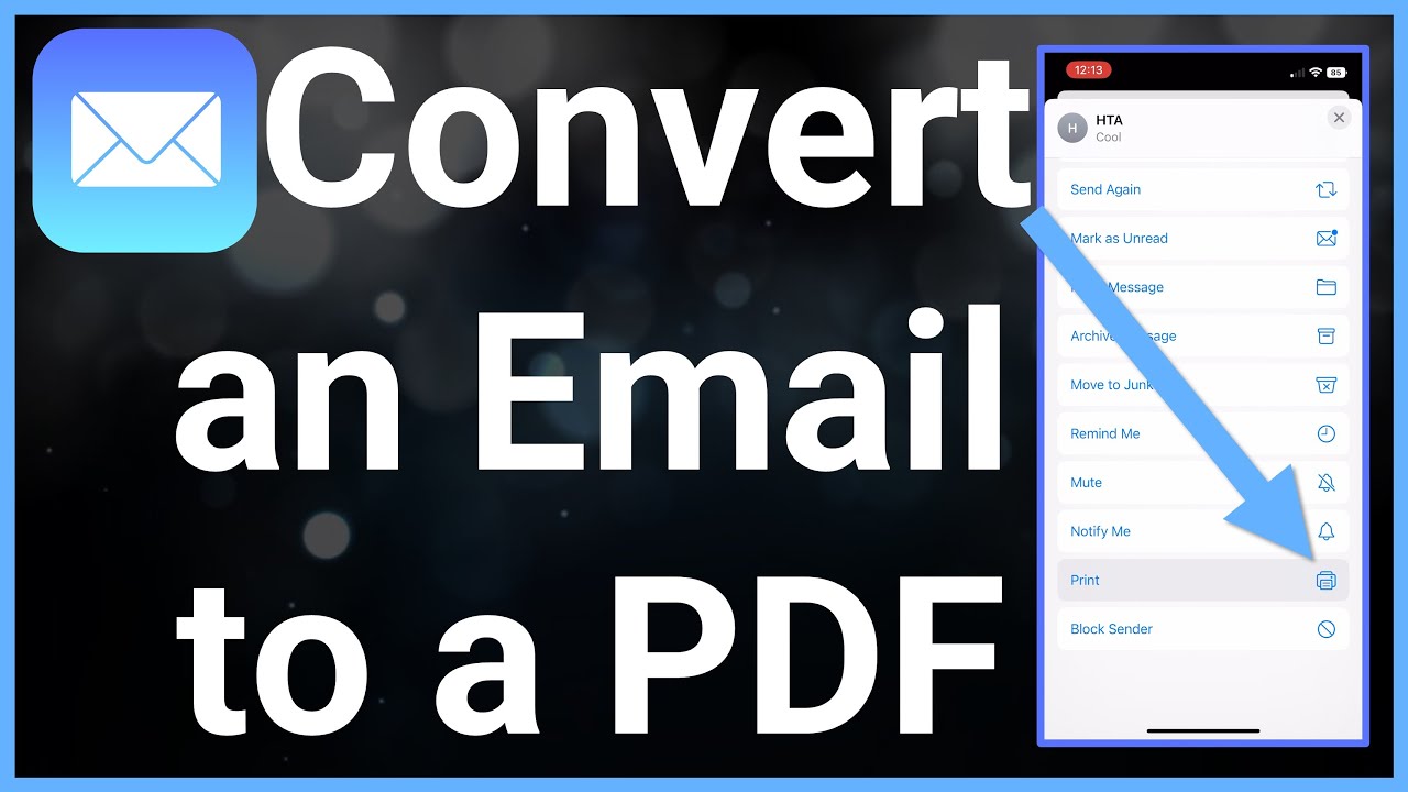 Easily Convert Emails to PDF on iPhone π§