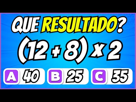 QUIZ DE MATEMÁTICA IMPOSSÍVEL! ➗✖️🧠 | FÁCIL, MÉDIO, DIFÍCIL E SÓ 1% ACERTA TODAS! #matemática #quiz